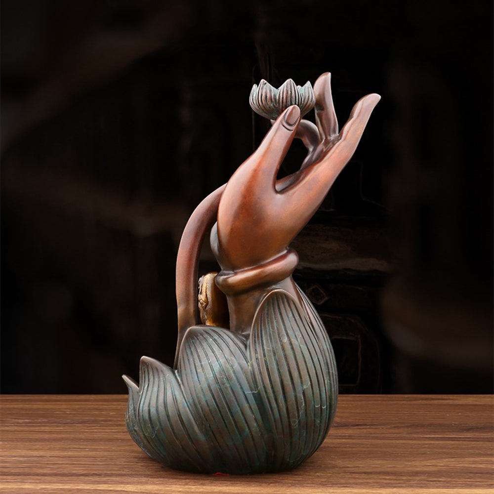 Chinese Style Brass Waterfall Incense Burner