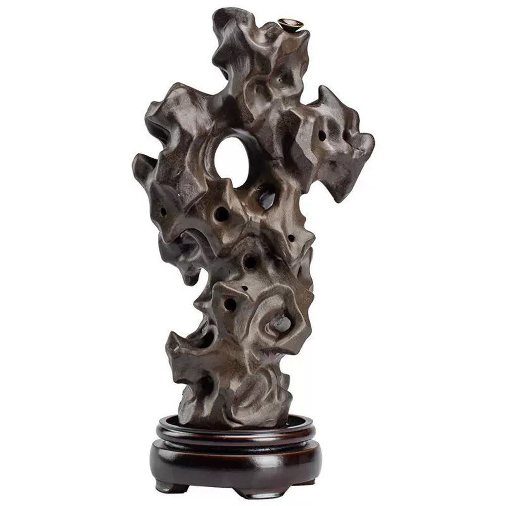 Waterfall Incense Burner With Taihu Stone Design