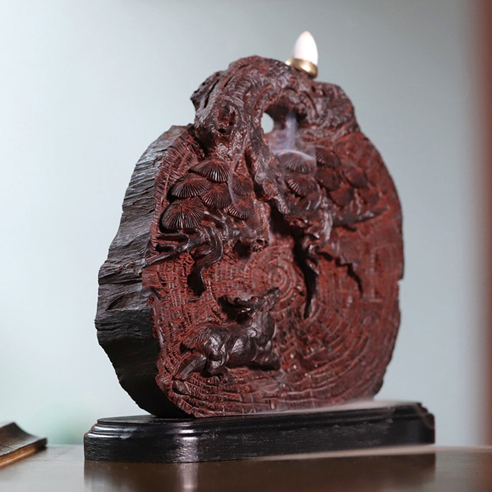 Indian Red Sandalwood Waterfall Incense Burner