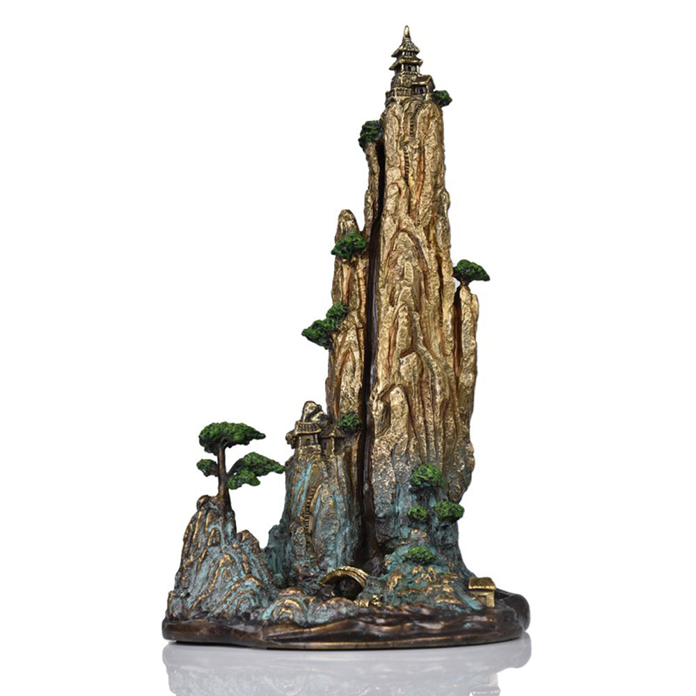 Copper Waterfall Incense Burner With Flowing Smoke Design