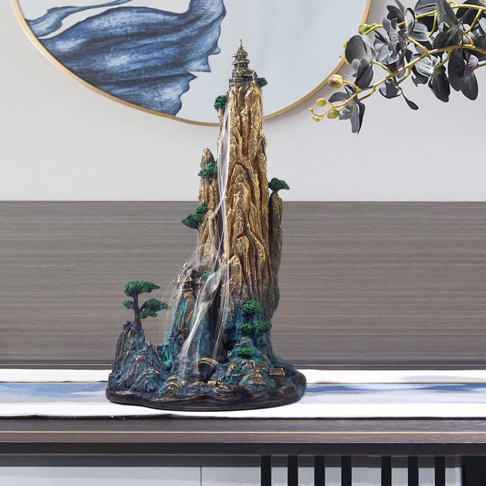 Copper Waterfall Incense Burner With Flowing Smoke Design