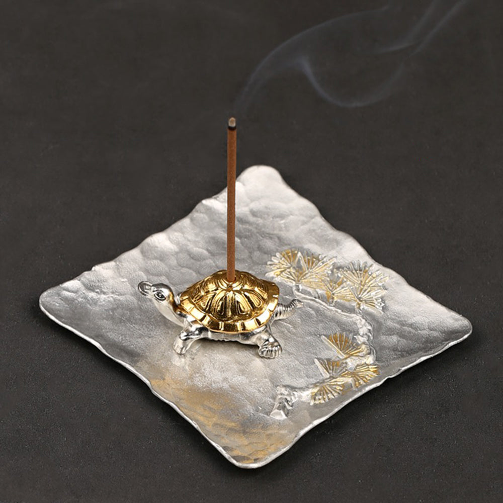 Pure Tin Turtle Stick Incense Burner