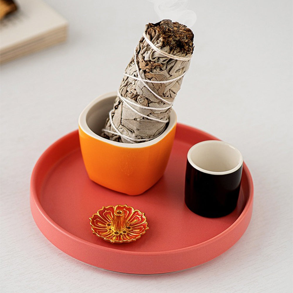 Multifunctional Colorful Ceramic Incense Holder
