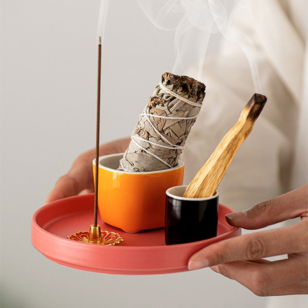Multifunctional Colorful Ceramic Incense Holder