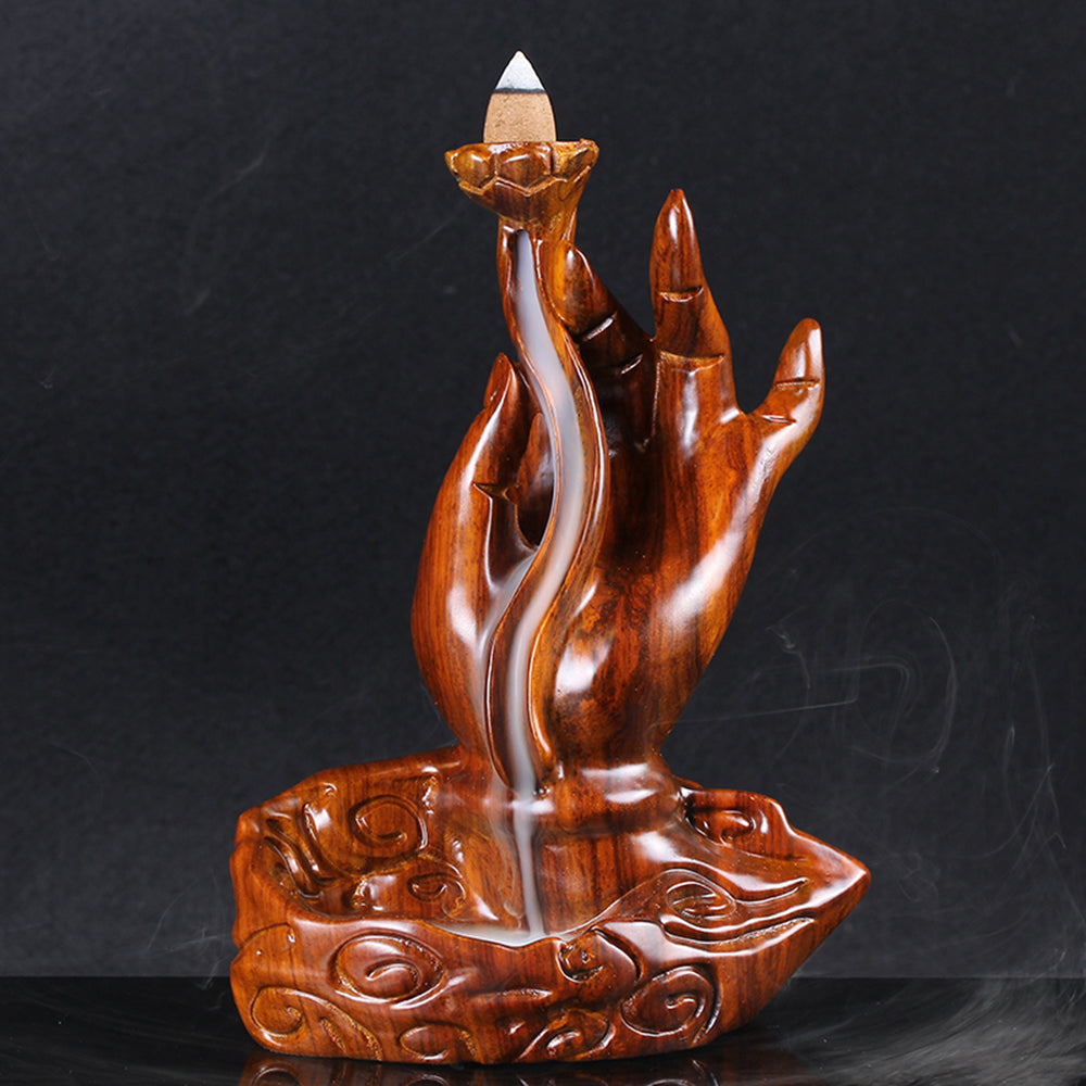 Ebony Buddha Hand Waterfall Burner