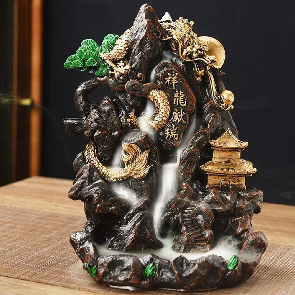 Treasure Dragon Waterfall Incense Burner