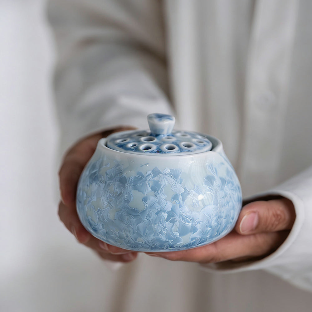 Crystal Glaze Lotus Electrical Incense Burner