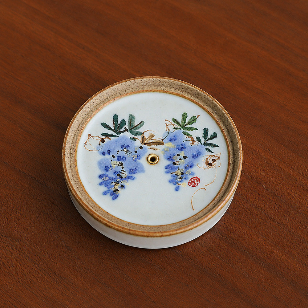 Hand-Painted Ceramic Incense Holder
