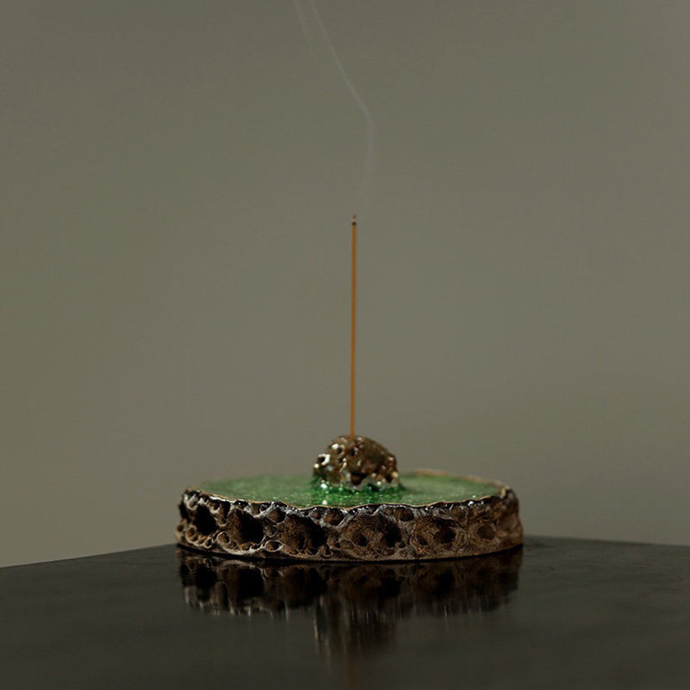 Green Glaze Incense Holder