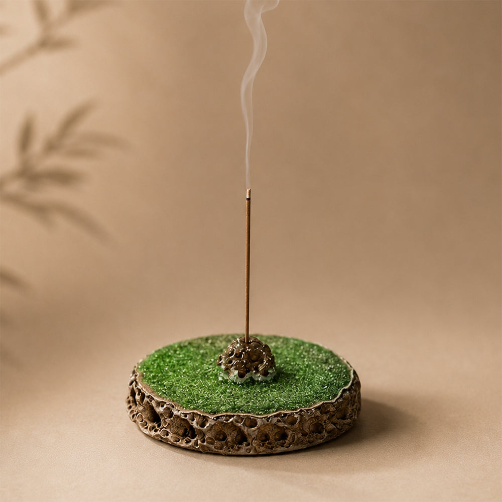 Green Glaze Incense Holder