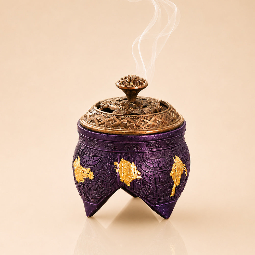 Vintage Purple Chinese Incense Burner