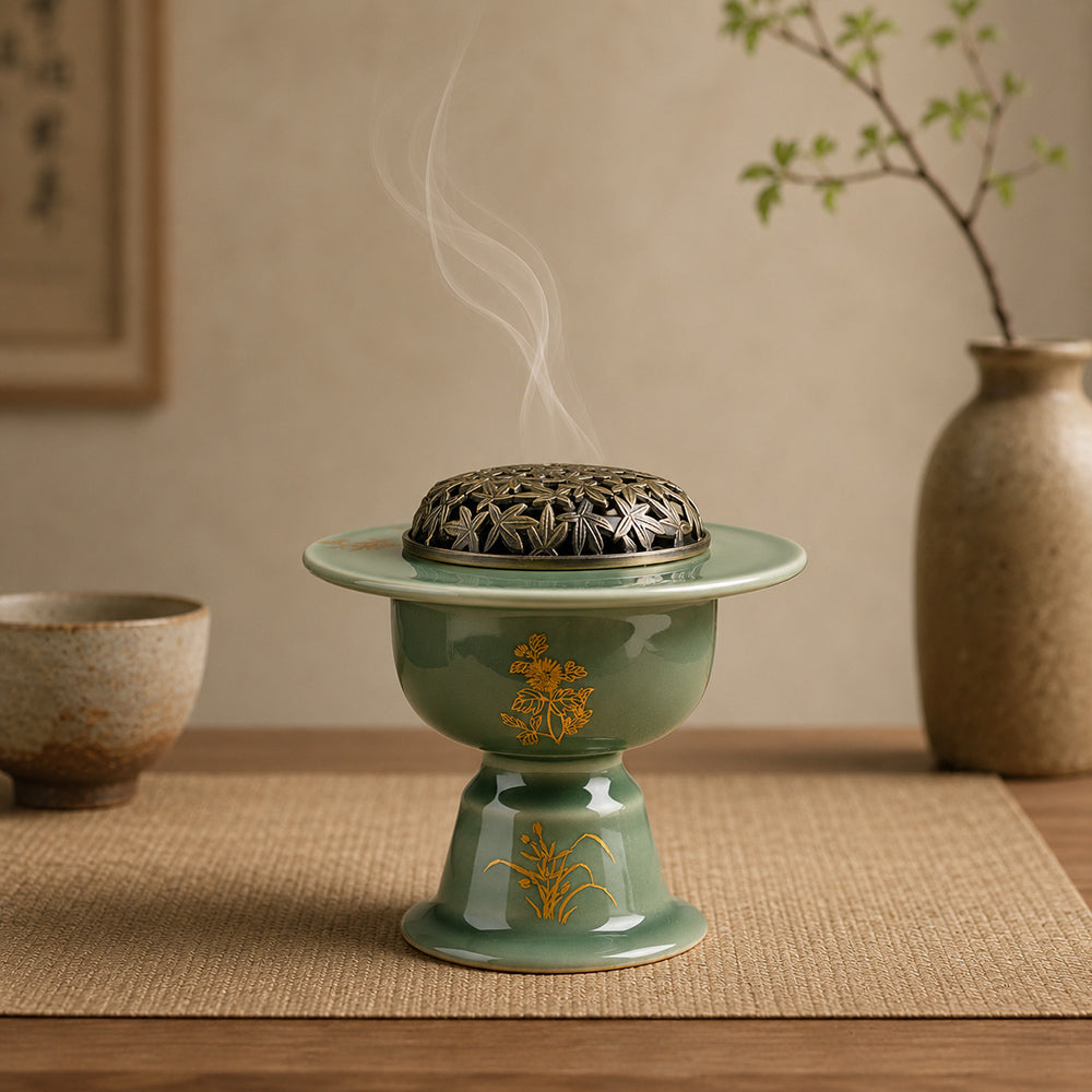 Yue Kiln Celadon Chinese Incense Burner