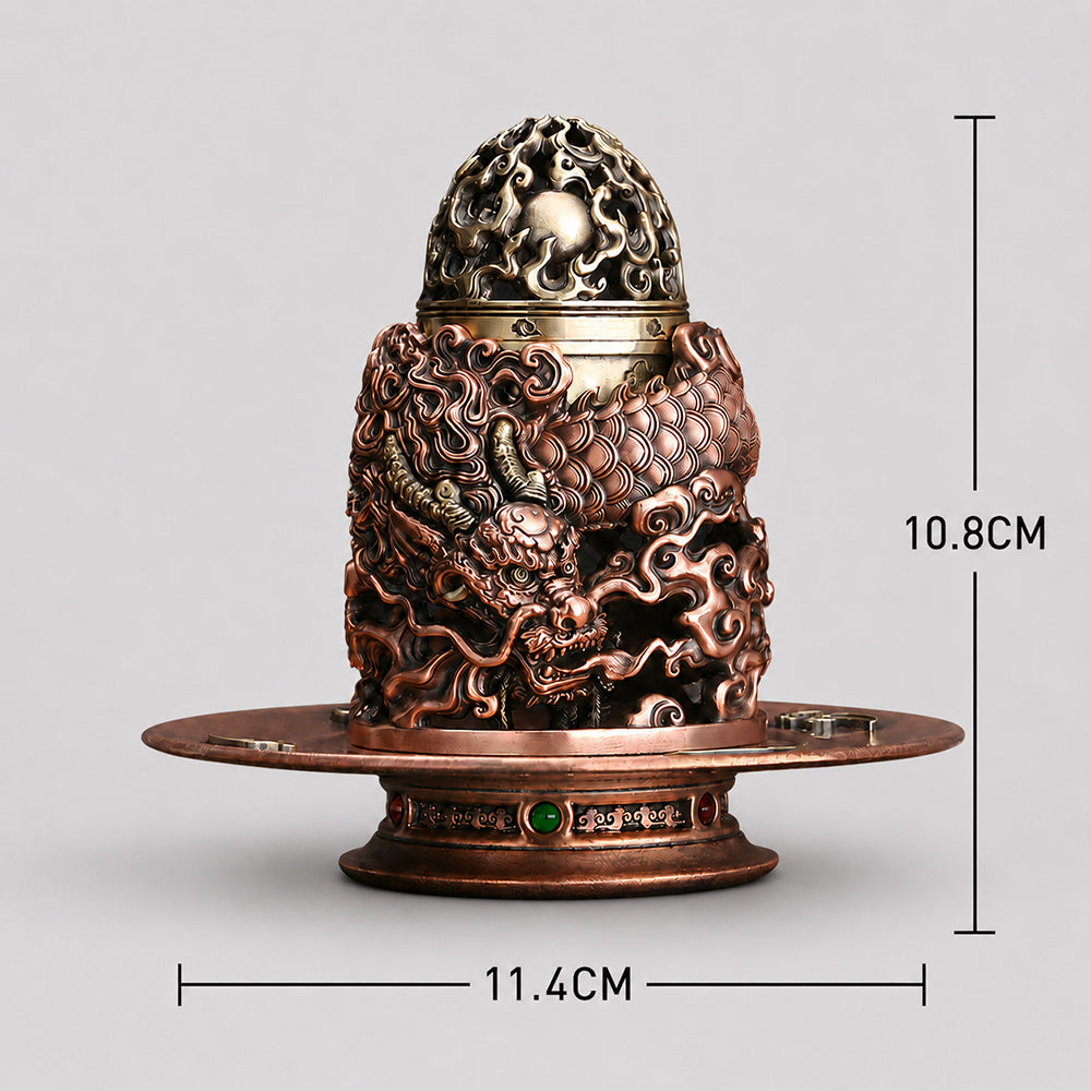 Multifunctional Brass Dragon Incense Burner