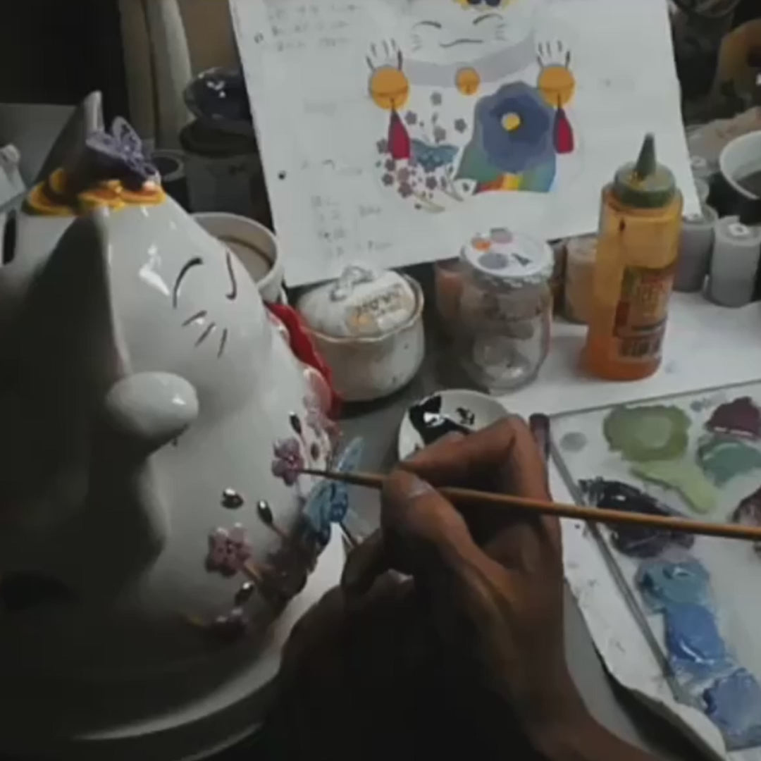 Handmade Japanese Good Luck Cat