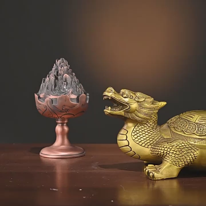 Pure Brass Eight Diagrams Dragon Turtle