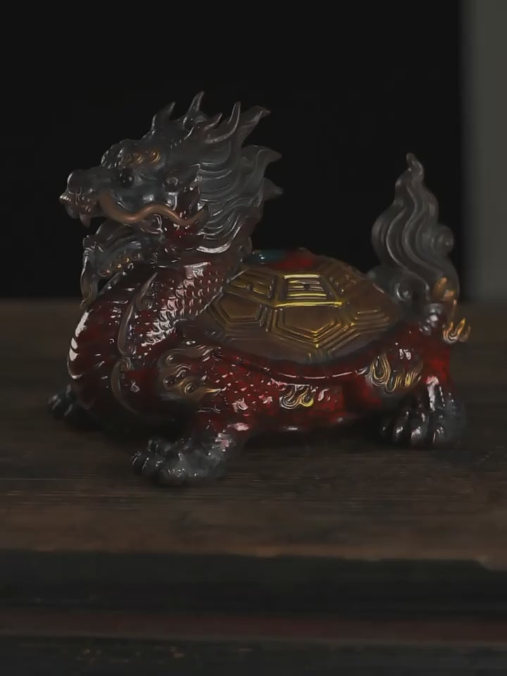 Ceramic Wealth Attracting Dragon Turtle