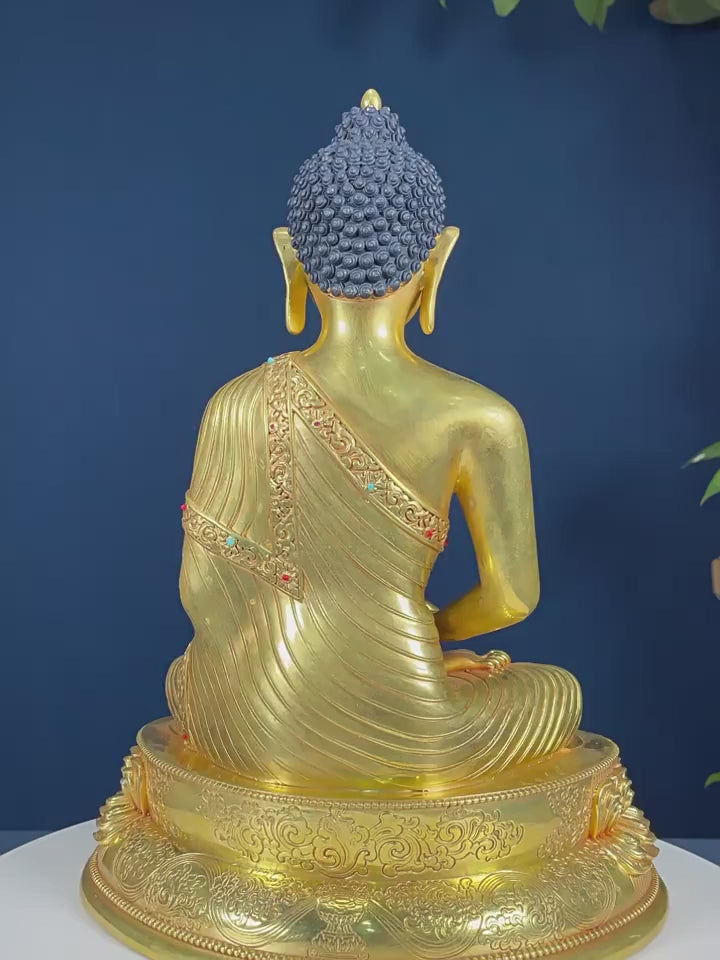 Pure Copper Shakyamuni Buddha Statue