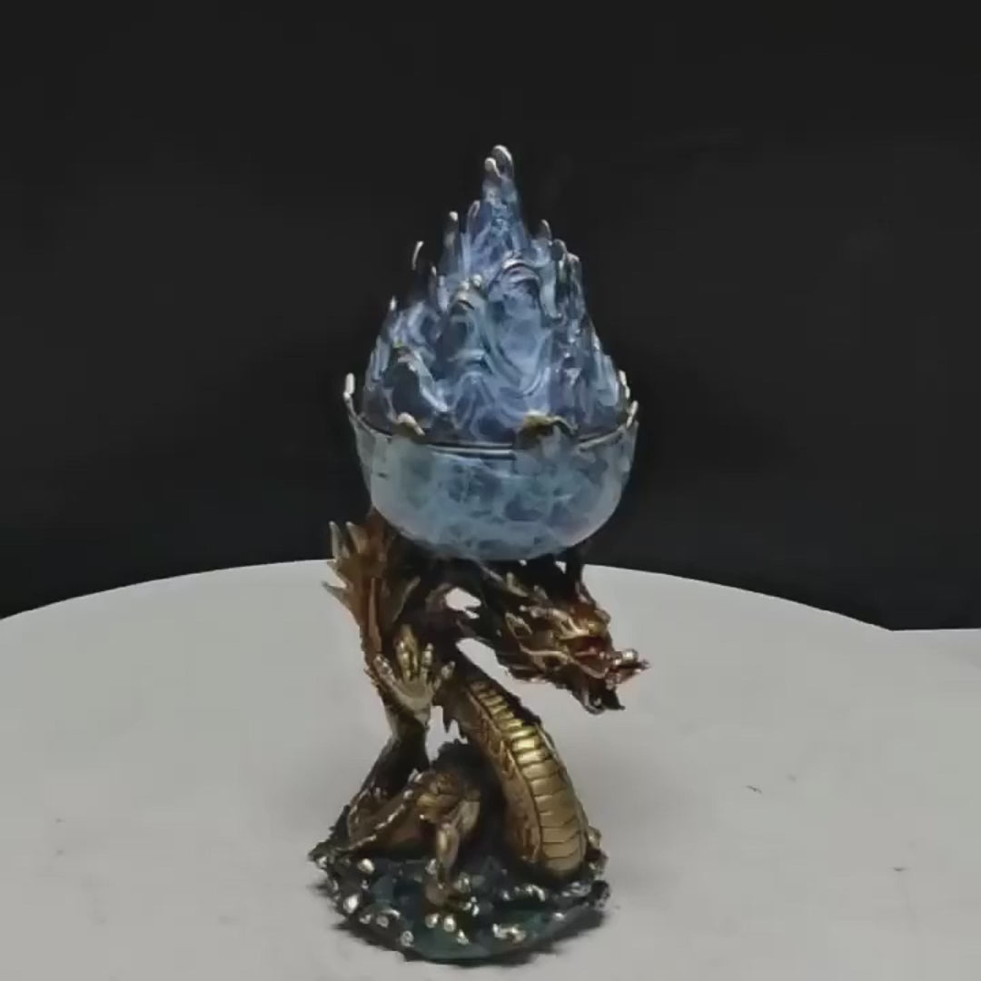 Majestic Dragon And Mountain Incense Burner