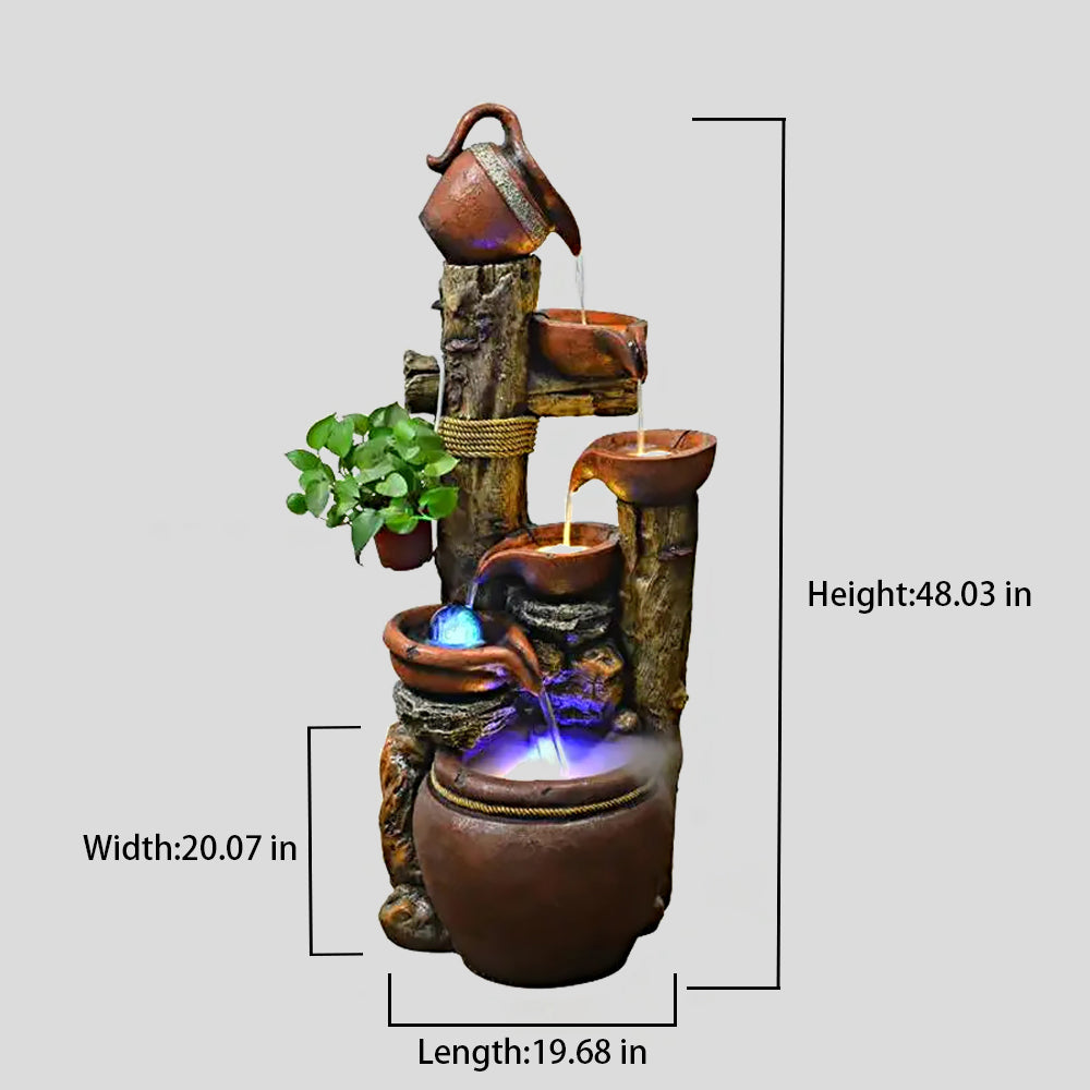 Caly Pot Running Water Indoor Waterfall