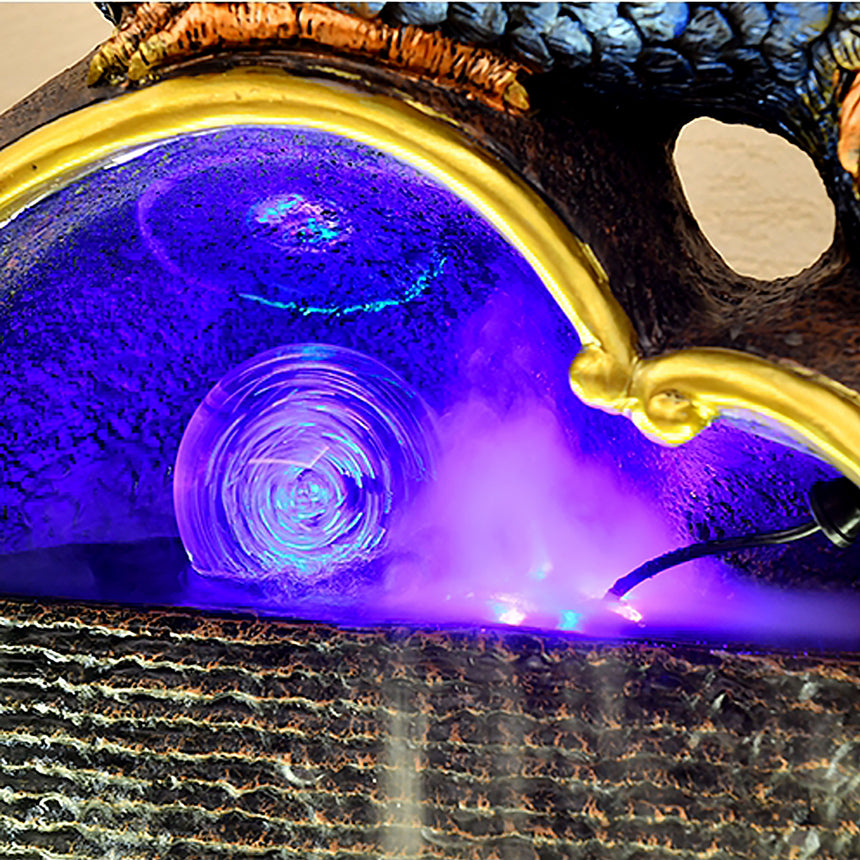 Indoor Waterfall Peacock Floor-Standing Decoration