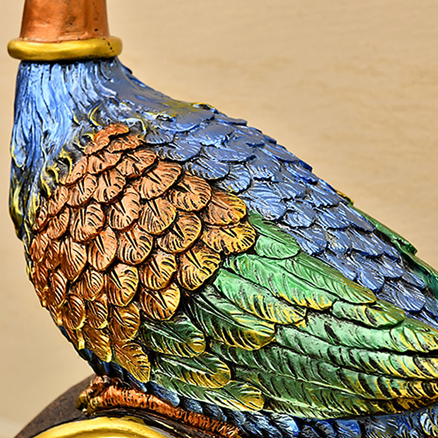 Indoor Waterfall Peacock Floor-Standing Decoration