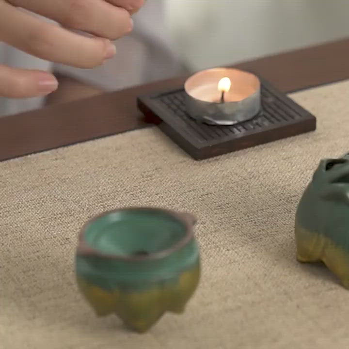 Lotus Ball Backflow Incense Burner With Light