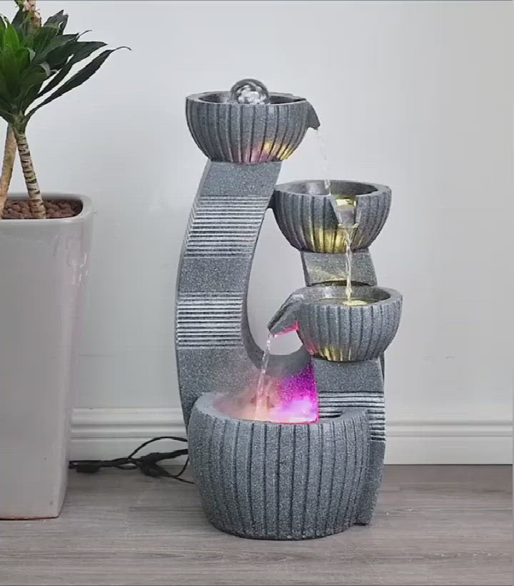 Indoor Waterfall With Fish Tank