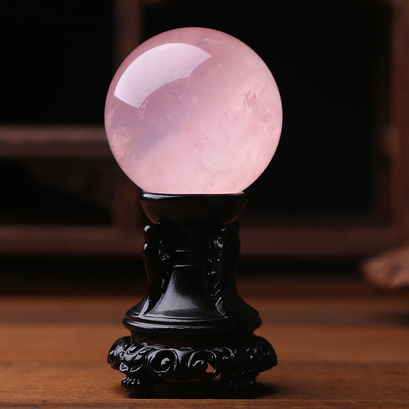 Natural Pink Crystal Ball