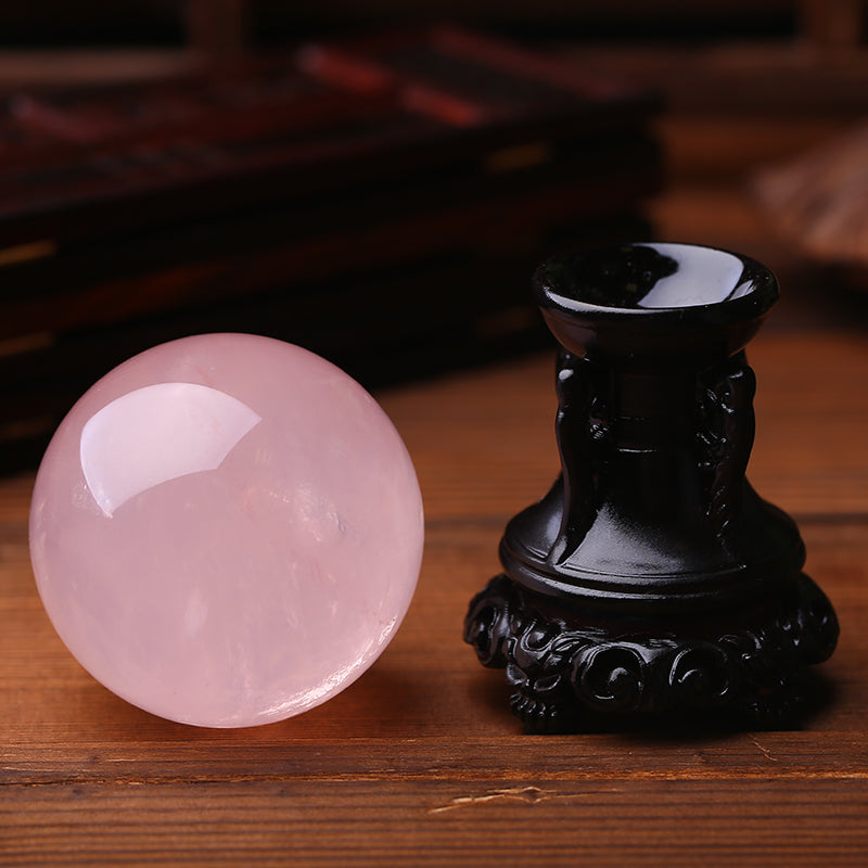 Natural Pink Crystal Ball