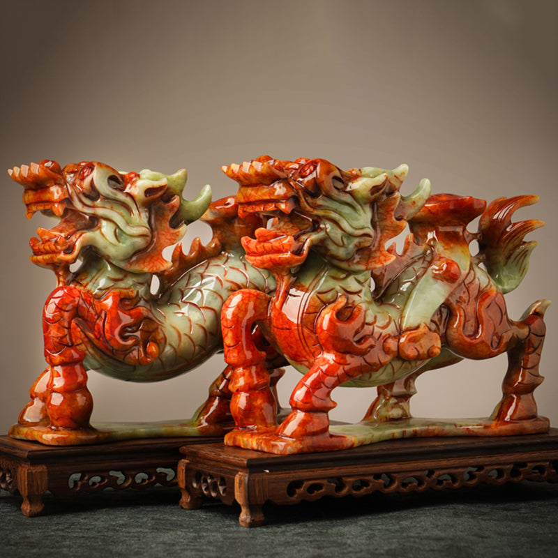 Jade Feng Shui Kylin Set