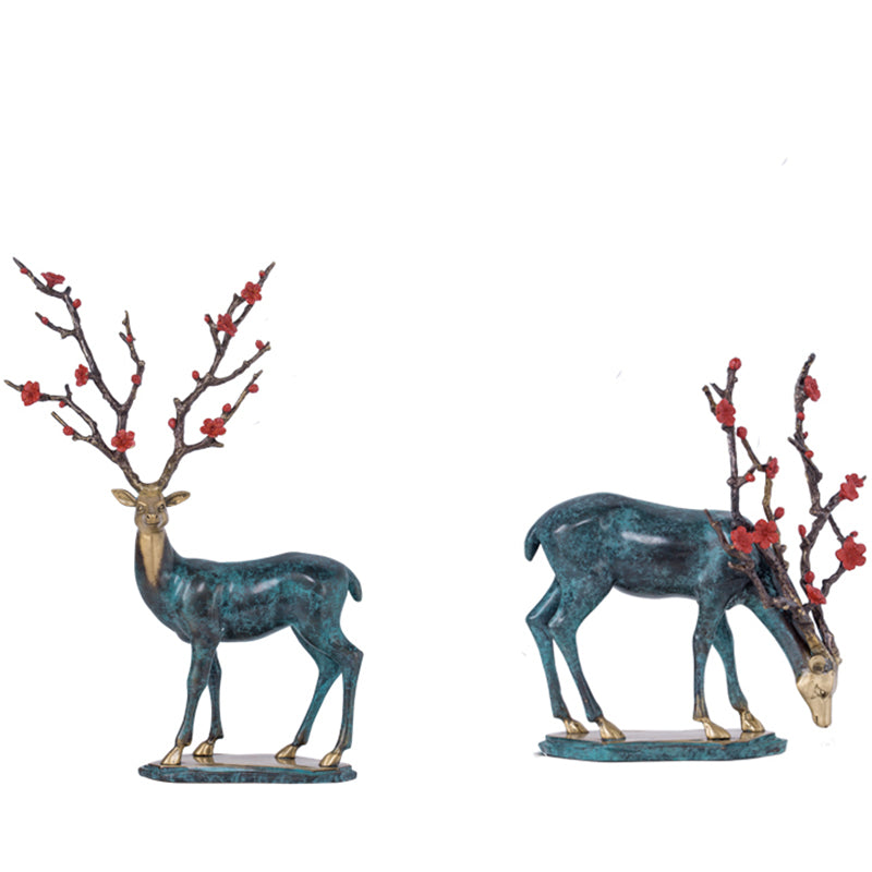 Copper Elk With Plum Blossom