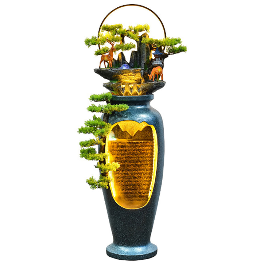 Feng Shui Ball Rockery Lucky Flowing Water Fountain Ornament