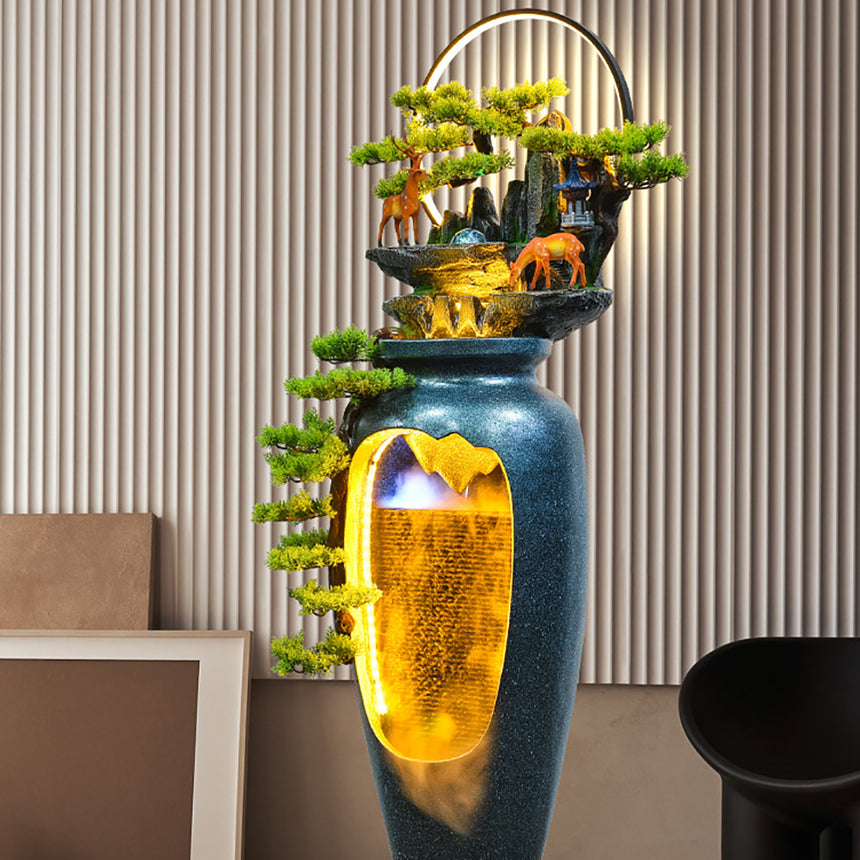 Feng Shui Ball Rockery Lucky Flowing Water Fountain Ornament