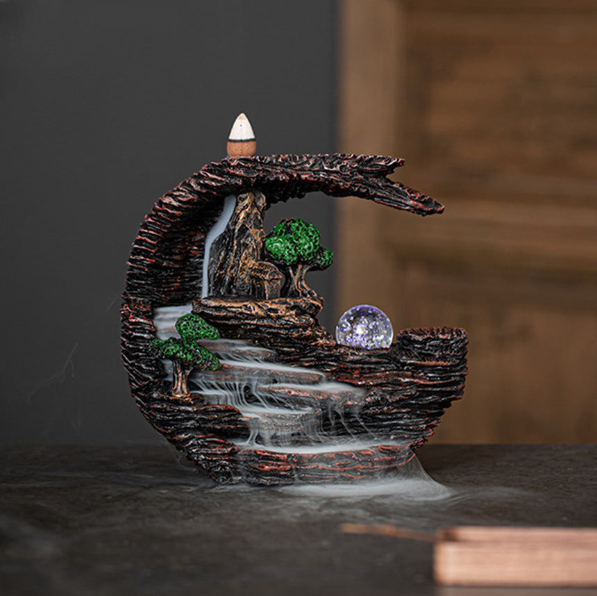 Natural Landscape Waterfall Incense Burner