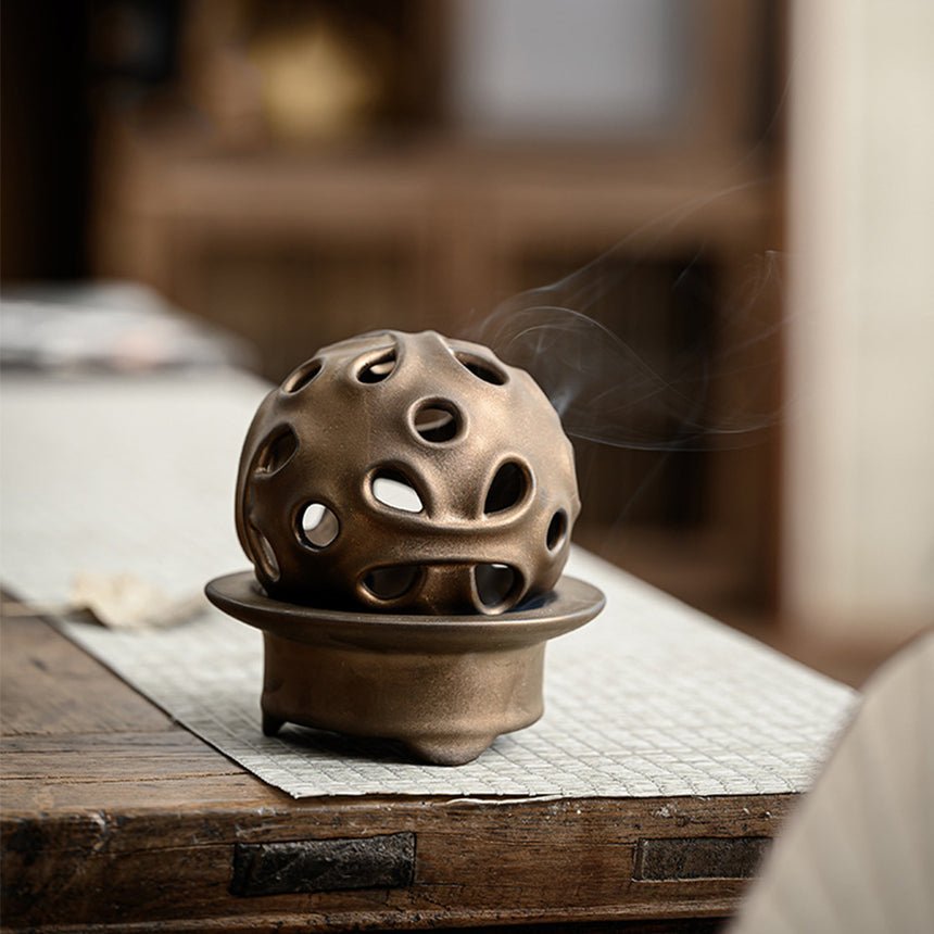 Taihu Lake Stone Spiral Cone Incense Burner