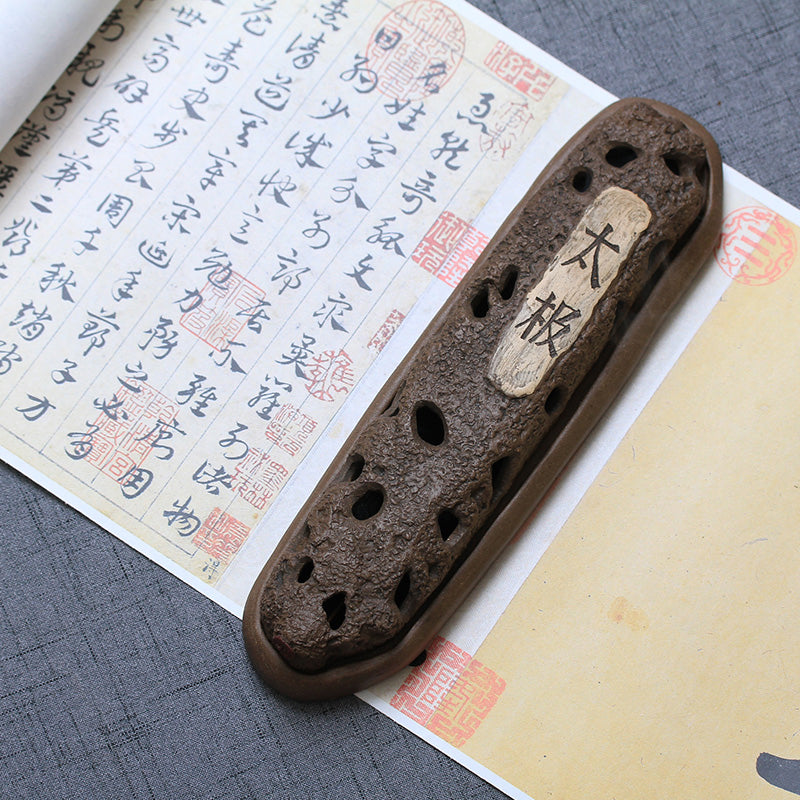 Yixing Clay Tai Chi Stick Incense Box