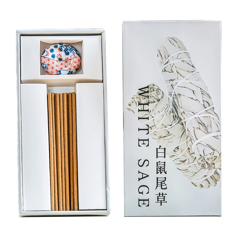 Pocket Design White Sage Incense With Incense Holder