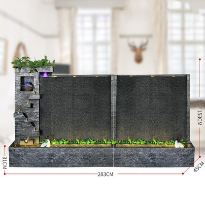 Gray Stone Style Large Waterfall Waterfall Fountain Ornament