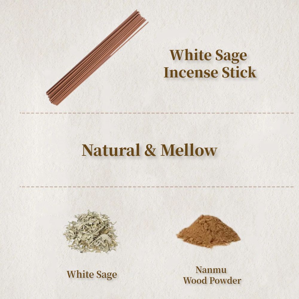 White Sage Incense Stick 3 Tubes With Cork Design