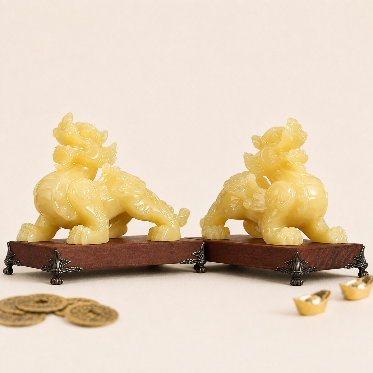 Jade Feng Shui Pixiu Pair