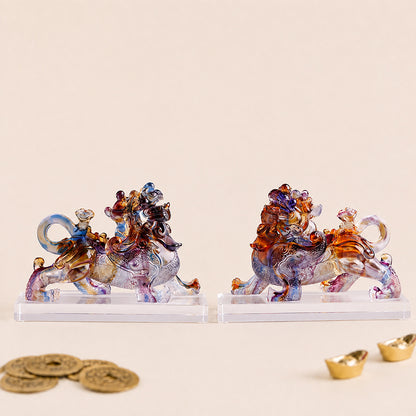 Crystal Glass Feng Shui Pi Xiu Set