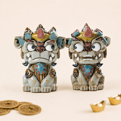 Handmade Cute Ceramic Pi Xiu Set