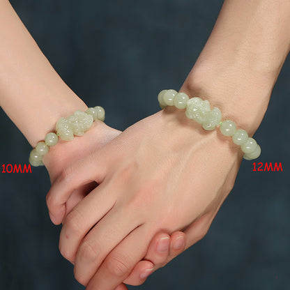 Hetian Jade Pixiu Feng Shui Bracelet