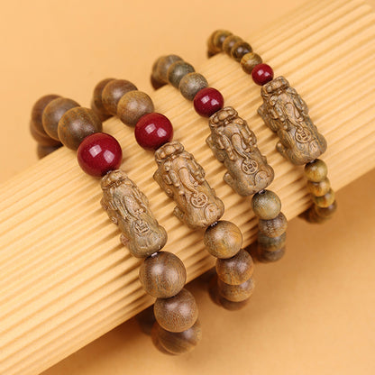Green Sandalwood Pixiu Feng Shui Bracelet