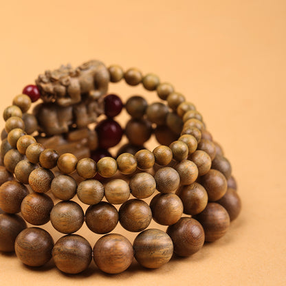 Green Sandalwood Pixiu Feng Shui Bracelet
