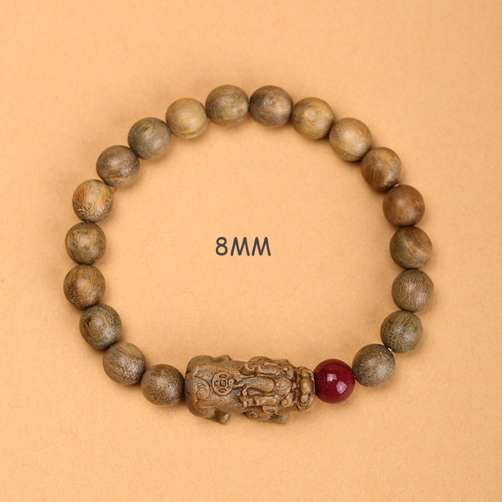 Green Sandalwood Pixiu Feng Shui Bracelet