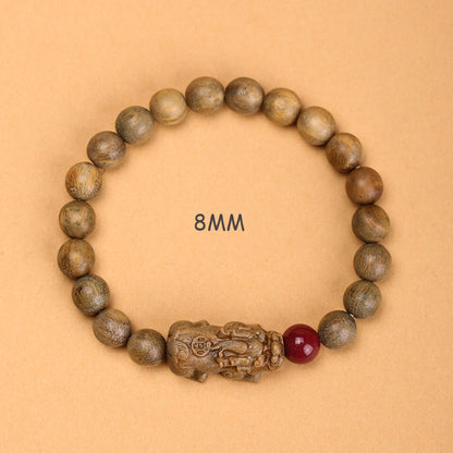 Green Sandalwood Pixiu Feng Shui Bracelet