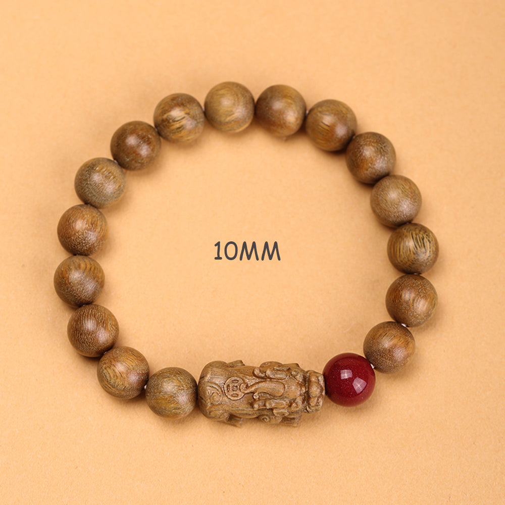 Green Sandalwood Pixiu Feng Shui Bracelet