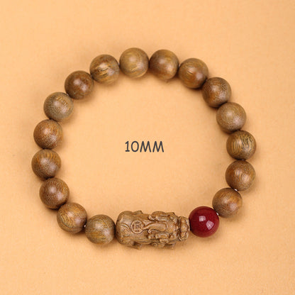 Green Sandalwood Pixiu Feng Shui Bracelet