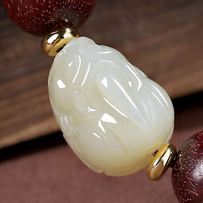 Natural Red Sandalwood Bracelet with SSS Level Pixiu